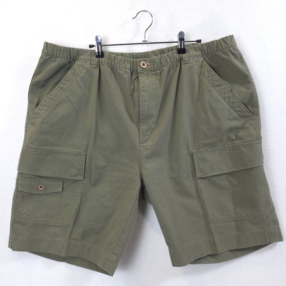 Tommy Bahama Relax Cargo Shorts Men XL Olive Green Cotton Utility Hiking Dadcore